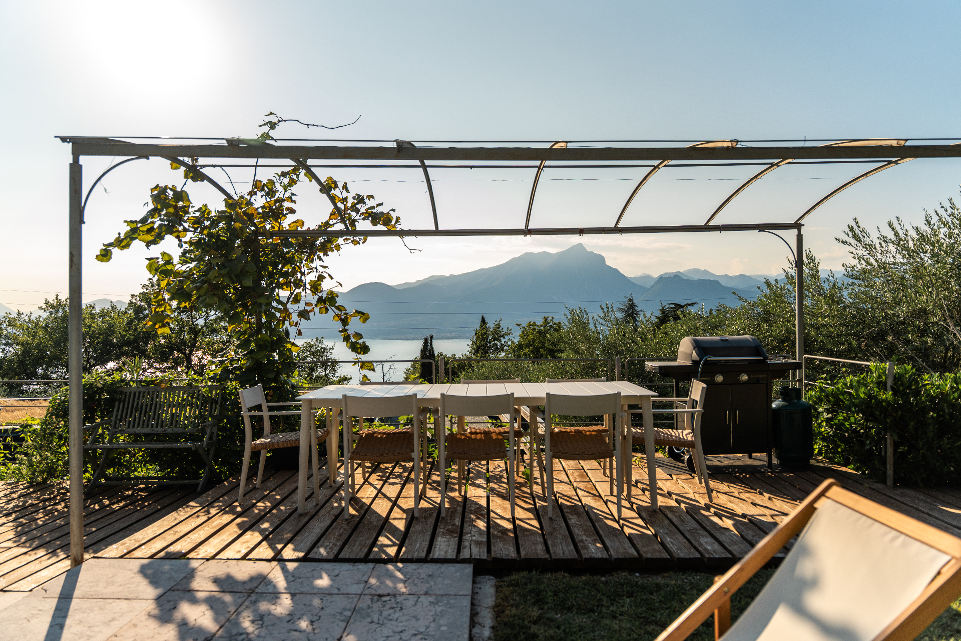 Lake Garda view from the villa's pergola